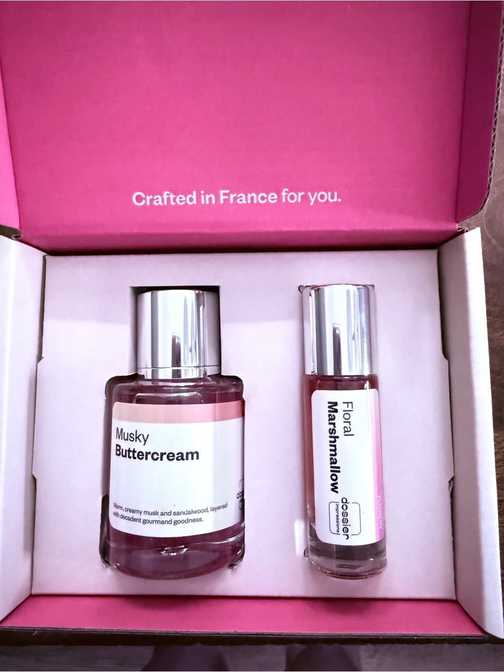 Dossier Springtime Sweetness Perfume Duo Set Musky Buttercream Floral Marshmallo